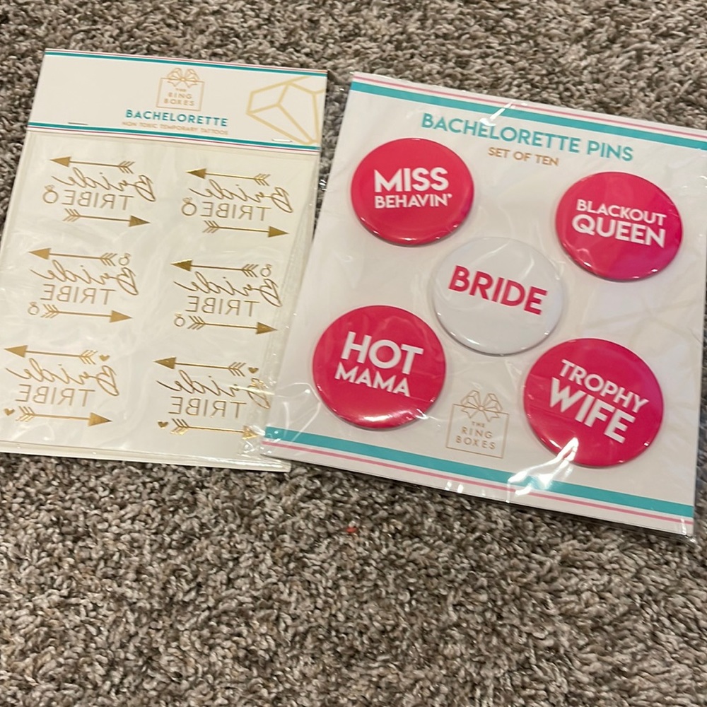 Bachelorette tats and pins